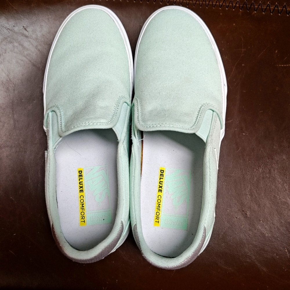 Vans Woman's Slip-On Sneakers - Light Green